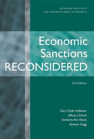 Economic Sanctions Reconsidered de Gary Clyde Hufbauer