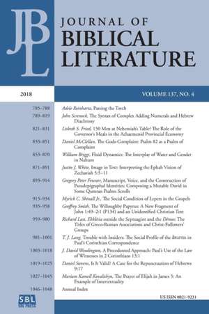 Journal of Biblical Literature 137.4 (2018) de Adele Reinhartz