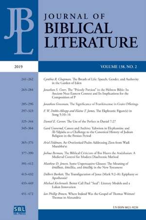 Journal of Biblical Literature 138.2 (2019) de Mark G. Bret