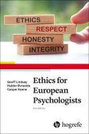 Ethics for European Psychologists de Geoff Lindsay