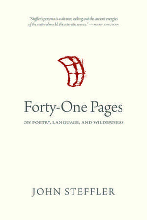 Forty-One Pages: On Poetry, Language, and Wilderness de John Steffler