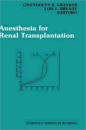 Anesthesia for Renal Transplantation de Gwendolyn B. Graybar