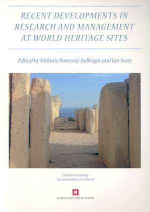 Recent Developments in the Research and Management at World Heritage Sites de Melanie Pomeroy-Kellinger