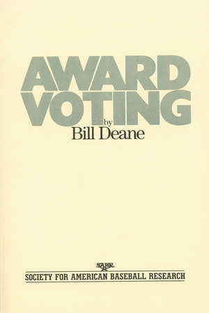 Award Voting de Bill Deane