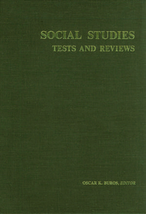 Social Science Tests and Reviews de Buros Center