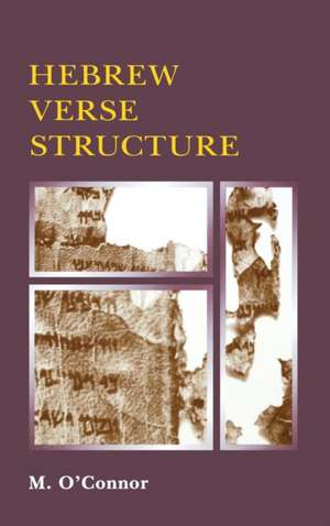 Hebrew Verse Structure de Michael Patrick O`connor