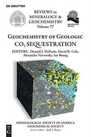 Geochemistry of Geologic CO2 Sequestration de Donald J. DePaolo