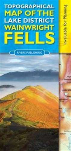 Topographical Map of the Lake District Wainwright Fells de Peter Knowles