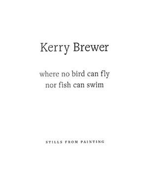 Kerry Brewer: Where No Bird Can Fly Nor Fish Can Swim: Stills from Painting de Kerry Brewer