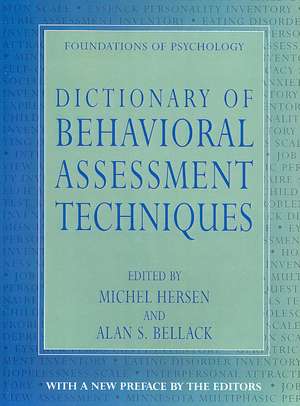 Dictionary of Behavioral Assessment Techniques