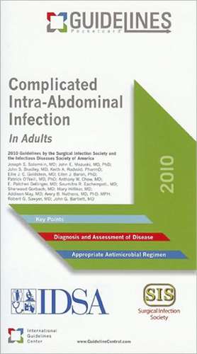 Complicated Intra-Abdominal Infection de Infectious Diseases Society of America