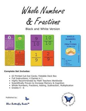 Whole Numbers & Fractions (Black/White Version): Study Guide and Practice Test Questions for the Psb Exam de Blue Butterfly Books