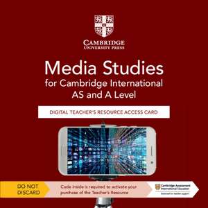 Cambridge International AS & A Level Media Studies Digital Teacher's Resource Access Card de Ian Marshall