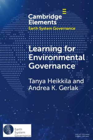 Learning for Environmental Governance de Andrea K Gerlak