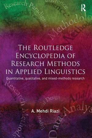 The Routledge Encyclopedia of Research Methods in Applied Linguistics de A. Mehdi Riazi