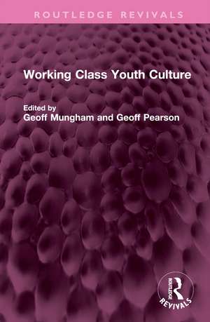 Working Class Youth Culture de Geoff Mungham