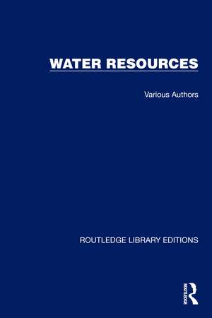 RLE Water Resources de Various Authors