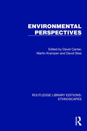 Environmental Perspectives de David Canter