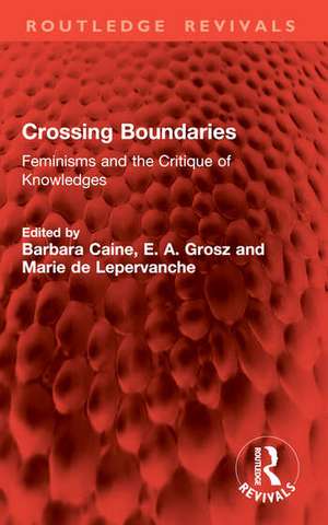 Crossing Boundaries de Barbara Caine