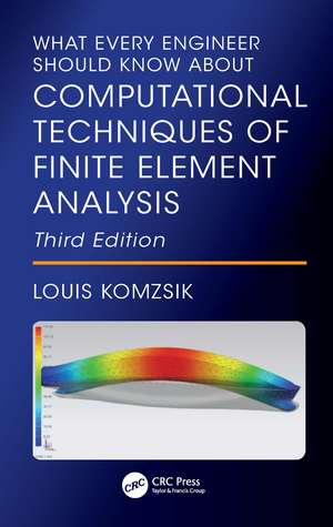 What Every Engineer Should Know About Computational Techniques of Finite Element Analysis de Louis Komzsik