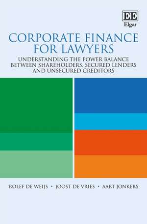 Corporate Finance for Lawyers – Understanding the Power Balance Between Shareholders, Secured Lenders and Unsecured Creditors de Rolef De Weijs