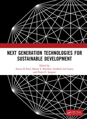 Next Generation Technologies for Sustainable Development de Sunita R Patil