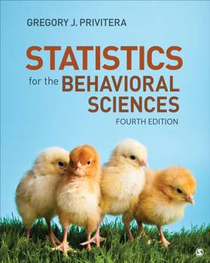 Statistics for the Behavioral Sciences de Gregory J Privitera