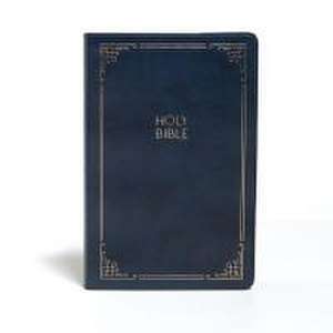 KJV Large Print Personal Size Reference Bible, Navy Leathertouch Indexed de Holman Bible Publishers