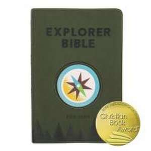 CSB Explorer Bible for Kids, Olive Compass Leathertouch de Csb Bibles By Holman