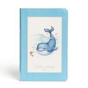 CSB Great and Small Bible, Blue Leathertouch de Csb Bibles By Holman