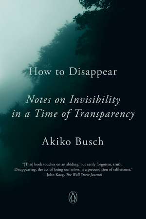 How to Disappear: Notes on Invisibility in a Time of Transparency de Akiko Busch