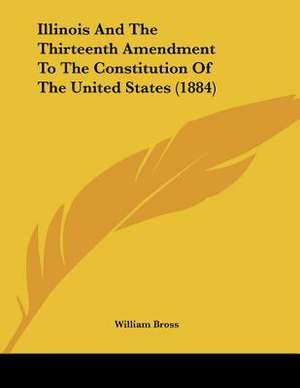 Illinois And The Thirteenth Amendment To The Constitution Of The United States (1884) de William Bross