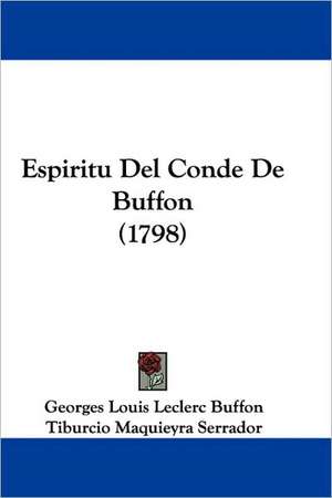 Espiritu Del Conde De Buffon (1798) de Georges Louis Leclerc Buffon