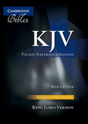 KJV Pocket Reference Bible, Black French Morocco Leather, Thumb Index, Red-letter Text, KJ243:XRI