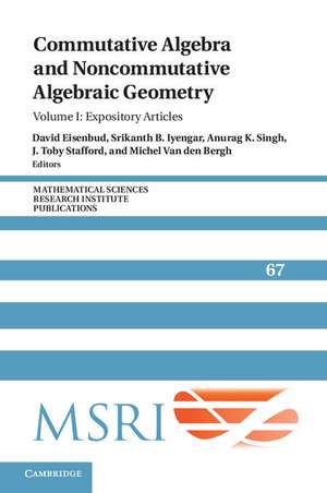 Commutative Algebra and Noncommutative Algebraic Geometry: Volume 1, Expository Articles de David Eisenbud