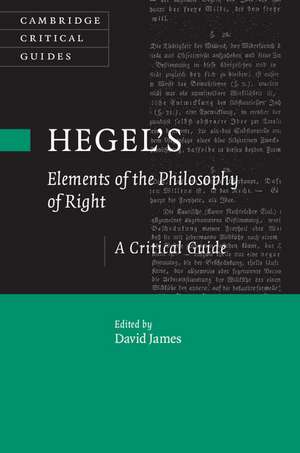 Hegel's Elements of the Philosophy of Right: A Critical Guide de David James