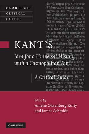 Kant's Idea for a Universal History with a Cosmopolitan Aim de Amélie Oksenberg Rorty