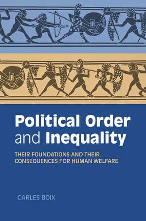 Political Order and Inequality: Their Foundations and their Consequences for Human Welfare de Carles Boix