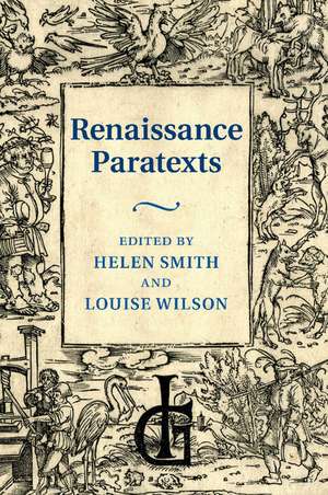 Renaissance Paratexts de Helen Smith