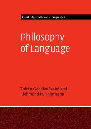 Philosophy of Language de Zoltán Gendler Szabó