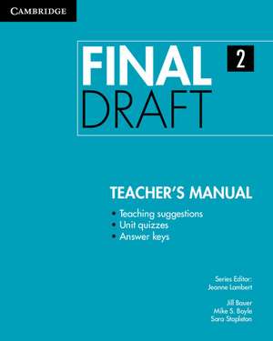 Final Draft Level 2 Teacher's Manual de Jeanne Lambert