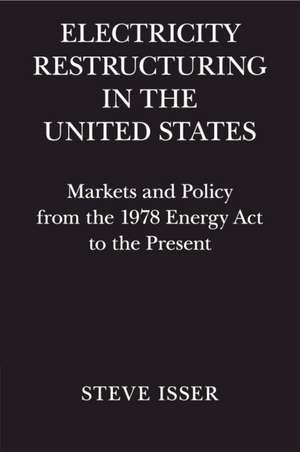 Electricity Restructuring in the United States: Markets and Policy from the 1978 Energy Act to the Present de Steve Isser