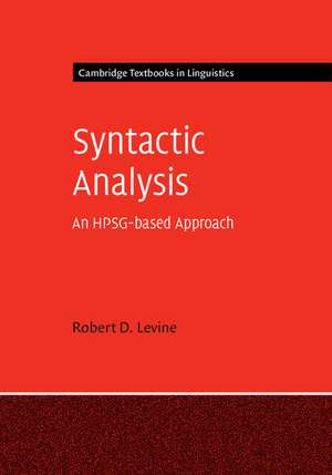 Syntactic Analysis: An HPSG-based Approach de Robert D. Levine