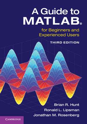 A Guide to MATLAB®: For Beginners and Experienced Users de Brian R. Hunt