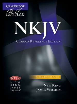 NKJV Clarion Reference Bible, Black Calf Split Leather, NK484:X