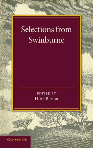 Selections from Swinburne de Algernon Charles Swinburne