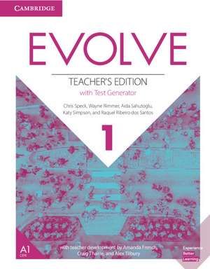 Evolve Level 1 Teacher's Edition with Test Generator de Chris Speck