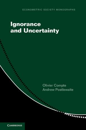 Ignorance and Uncertainty de Olivier Compte