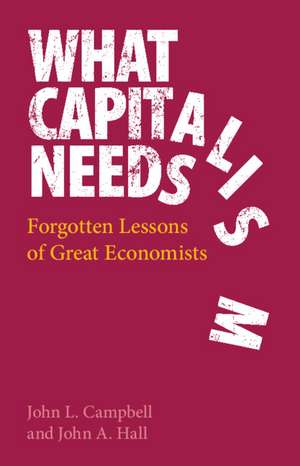 What Capitalism Needs: Forgotten Lessons of Great Economists de John L. Campbell