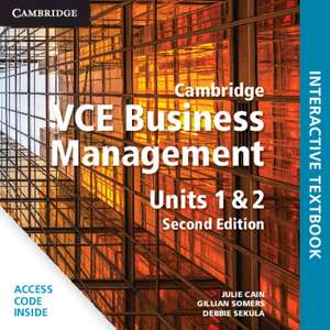 Cambridge VCE Business Management Units 1&2 Digital (Card) de Julie Cain